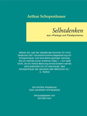 cover image of Selbstdenken